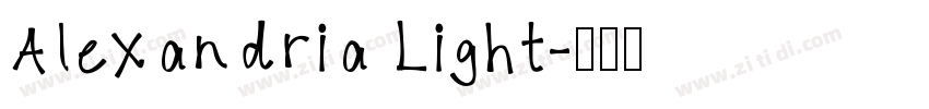 Alexandria Light字体转换
